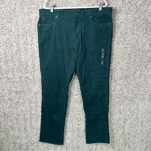 Tommy Hilfiger Pants Men’s 38x32 Green Corduroy Custom Fit NWT